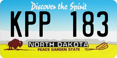 ND license plate KPP183
