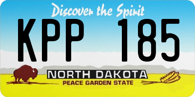 ND license plate KPP185