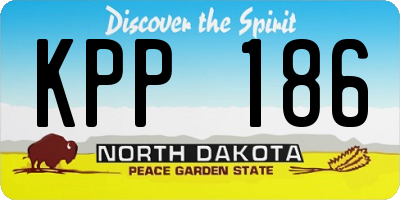 ND license plate KPP186