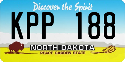ND license plate KPP188