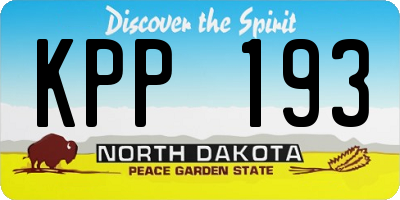 ND license plate KPP193