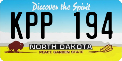 ND license plate KPP194