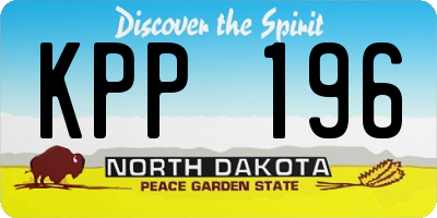 ND license plate KPP196