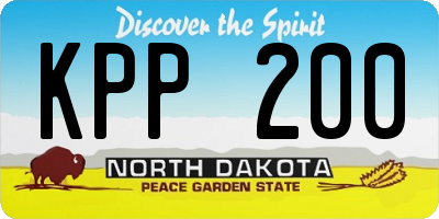 ND license plate KPP200