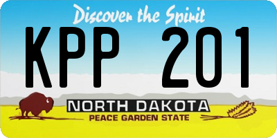 ND license plate KPP201