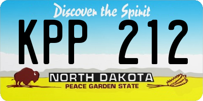 ND license plate KPP212