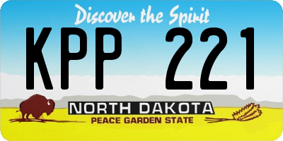 ND license plate KPP221