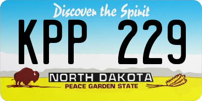 ND license plate KPP229