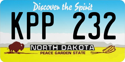 ND license plate KPP232