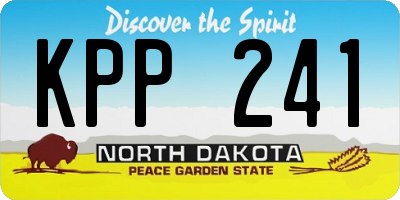 ND license plate KPP241