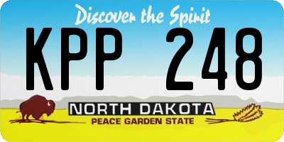ND license plate KPP248