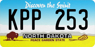 ND license plate KPP253