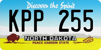 ND license plate KPP255