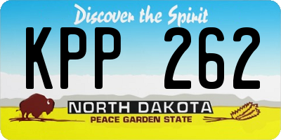 ND license plate KPP262