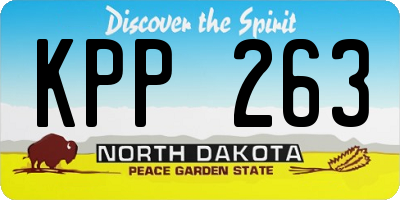 ND license plate KPP263