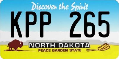 ND license plate KPP265