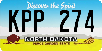 ND license plate KPP274