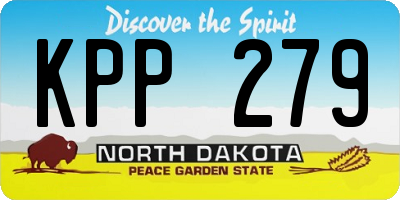 ND license plate KPP279
