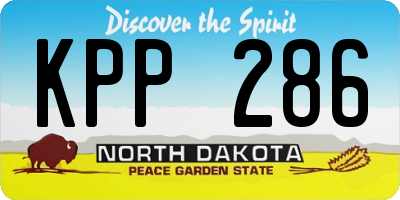 ND license plate KPP286