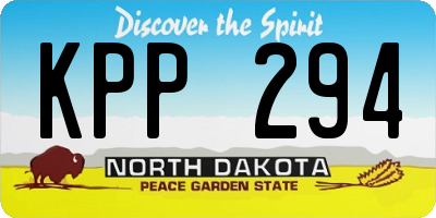 ND license plate KPP294