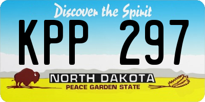 ND license plate KPP297