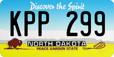 ND license plate KPP299