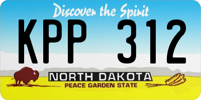 ND license plate KPP312