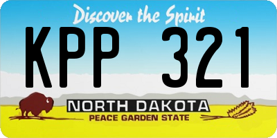 ND license plate KPP321