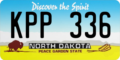 ND license plate KPP336