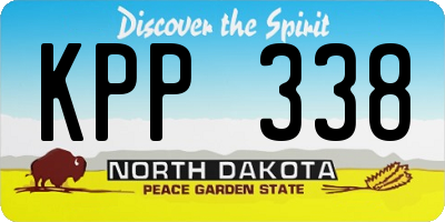 ND license plate KPP338