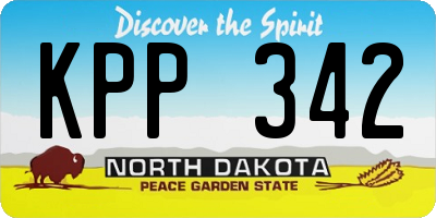 ND license plate KPP342
