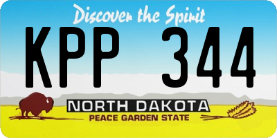 ND license plate KPP344