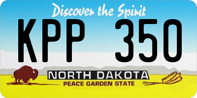 ND license plate KPP350