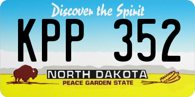 ND license plate KPP352