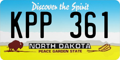 ND license plate KPP361