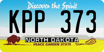 ND license plate KPP373