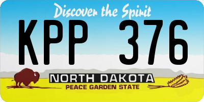 ND license plate KPP376