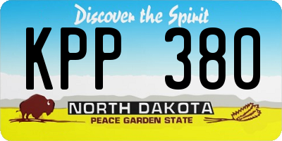 ND license plate KPP380