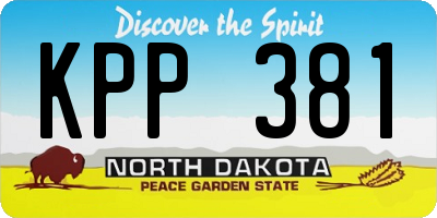 ND license plate KPP381