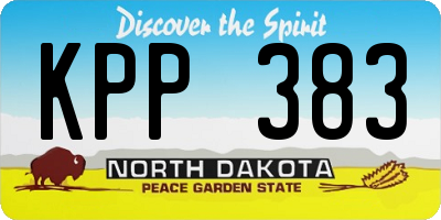 ND license plate KPP383