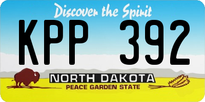 ND license plate KPP392