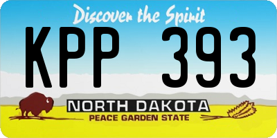 ND license plate KPP393