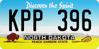 ND license plate KPP396
