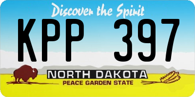 ND license plate KPP397