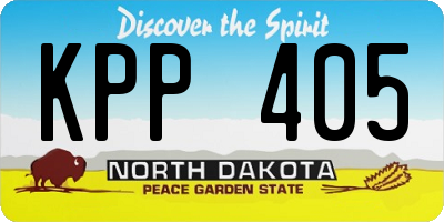 ND license plate KPP405