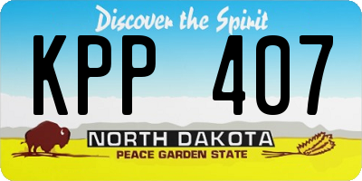 ND license plate KPP407