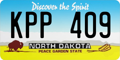 ND license plate KPP409