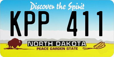 ND license plate KPP411