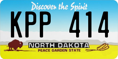 ND license plate KPP414