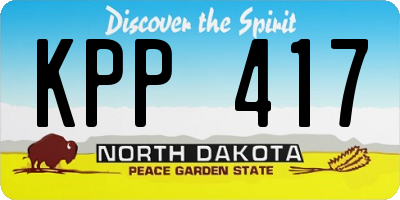 ND license plate KPP417